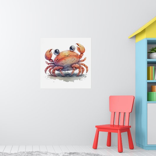 Cute Crab Poster (Kinderkamer 1)