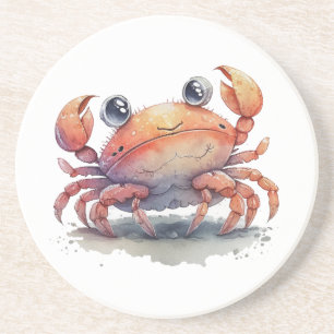 Cute Crab Sandstone Onderzetter