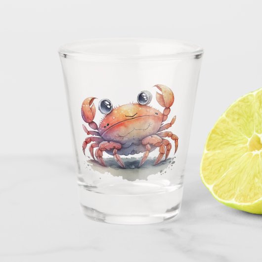 Cute Crab Shot Glass Glas (Voorkant)