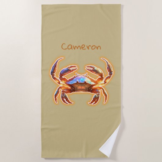 Cute Crab Strandlaken (Voorkant)