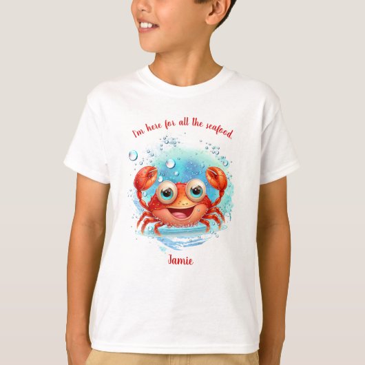 Cute Crab Summer Vacking Crabbing T-shirt (Voorkant)