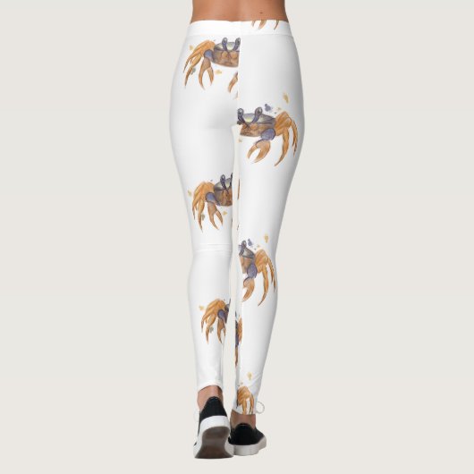 Cute crab tekening leggings (Achterkant)