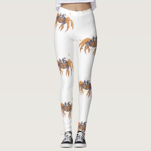 Cute crab tekening leggings (Voorkant)