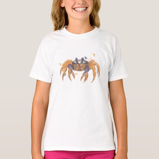 Cute crab tekening t-shirt (Voorkant)