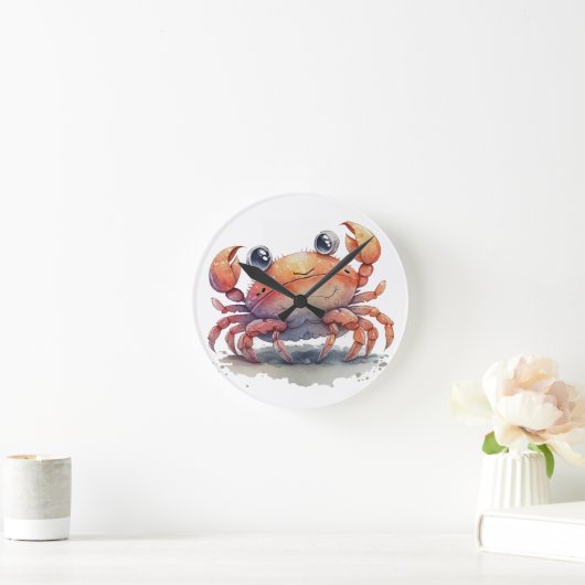 Cute Crab Wall klok (Huis)