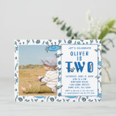 Cute Crab Zee Animals Shell Boy 2de verjaardag Kaart (Staand voorkant)