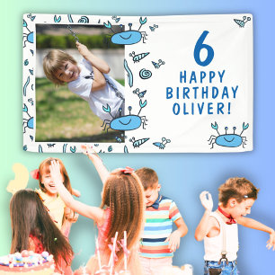 Cute Crab Zee Animals Shell Boy Birthday Spandoek