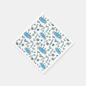 Cute Crab Zee Animals Tekent Pattern Boy Birthday Servet (Hoek)