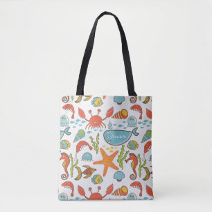 Cute Crabs en Ocean Critters Tote Bag