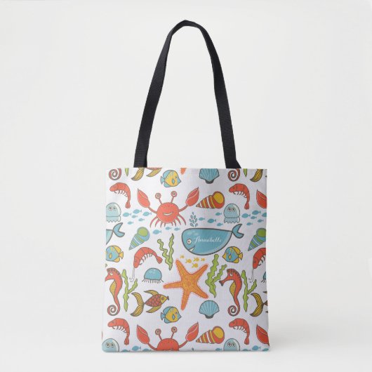 Cute Crabs en Ocean Critters Tote Bag (Voorkant)