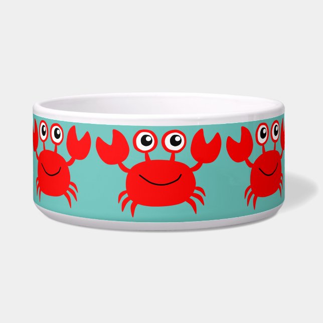 Cute Crabs weigert Bowl Voerbakje (Voorkant)