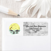 Cute Crappie Gevist Rod Pond Fish Return Address Etiket (Insitu)
