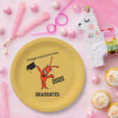 Cute Crawfish Afstuderen Papieren Bordje (Feest)