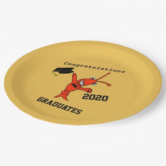 Cute Crawfish Afstuderen Papieren Bordje (Gekanteld)