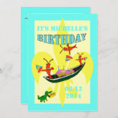 Cute Crawfish Alligator Pirogue Birthday Kaart (Voorkant / Achterkant)