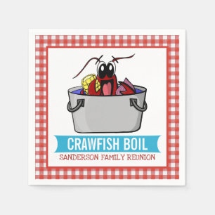 Cute Crawfish Boil Family Reunion Seafood Party Servet