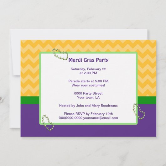 Cute Crawfish Fleur de Lis Mardi Gras Kaart (Achterkant)