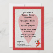 Cute Crawfish (Lobster) Couple's Shower Invitation Kaart (Achterkant)