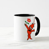 Cute Crawfish/Lobster in Bow Stropdas Mok (Voorkant rechts)