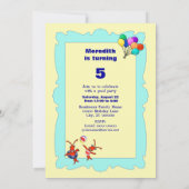 Cute Crawfish Lobster Pool Child Blue Kaart (Achterkant)