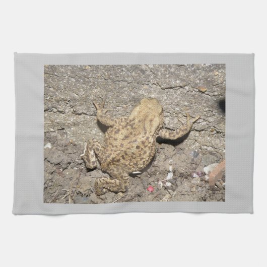 Cute Crawling Toad Kitchen Towel Theedoek (Horizontaal)