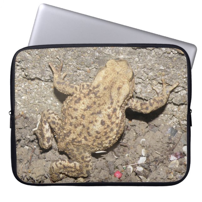 Cute Crawling Toad Laptop Bag Sleeve (Voorkant)