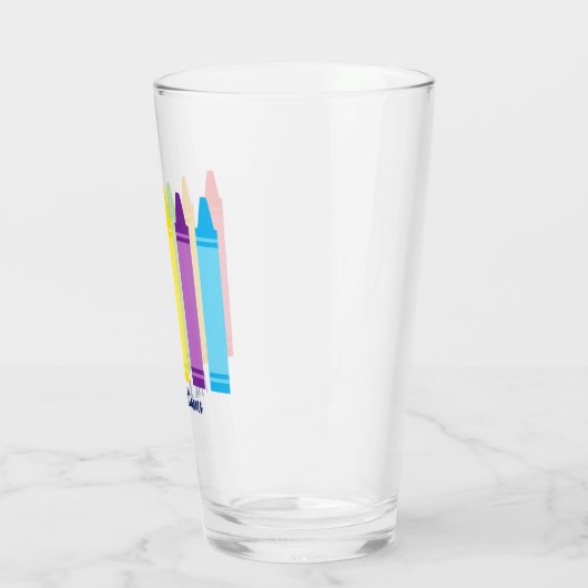 Cute Crayon Aangepast basisleraar Glas (Links)