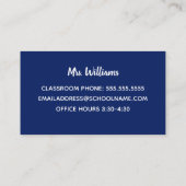 Cute Crayon Elementaire Aangepaste Contactgegevens Visitekaartje (Achterkant)