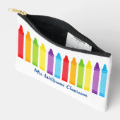 Cute Crayon Elementary School Teacher Custom Etui (Open)