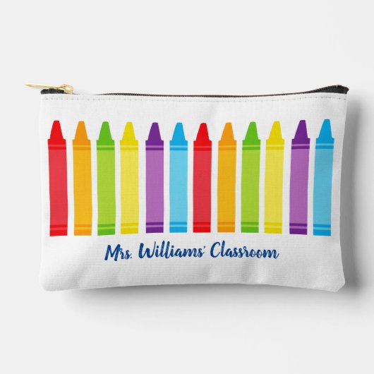Cute Crayon Elementary School Teacher Custom Etui (Voorkant)