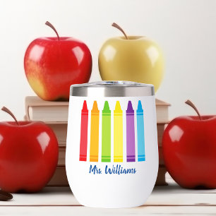 Cute Crayon Elementary School Teacher Personaliste