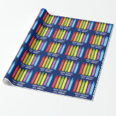 Cute Crayon Elementary Teacher Custom Cadeaupapier (Uitgerold)