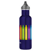 Cute Crayon Elementary Teacher Personalized Waterfles (Rechts)