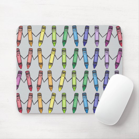 Cute Crayon Pals Mousepad Muismat (Met muis)