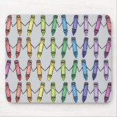 Cute Crayon Pals Mousepad Muismat (Voorkant)