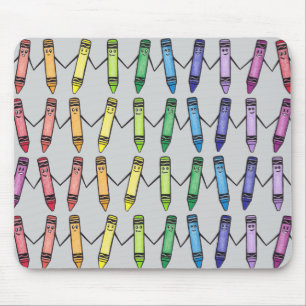 Cute Crayon Pals Mousepad Muismat