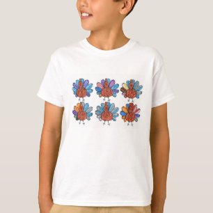 Cute Crayon Turkeys Kinder Shirt