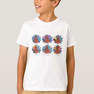 Cute Crayon Turkeys Kinder Shirt