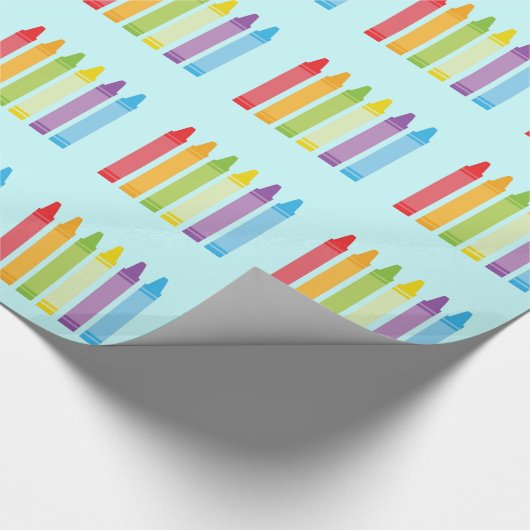 Cute Crayon Wrapping Paper Cadeaupapier (Hoek)