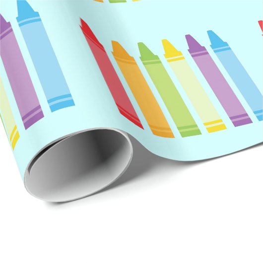 Cute Crayon Wrapping Paper Cadeaupapier (Rol Hoek)