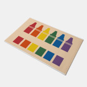 Cute Crayons Doormat, Back To School Gift Deurmat (Schuin)