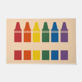 Cute Crayons Doormat, Back To School Gift Deurmat (Voorkant)