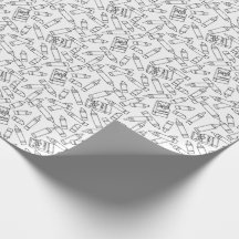 Cute Crayons Kleur uw eigen zwarte witte patroon