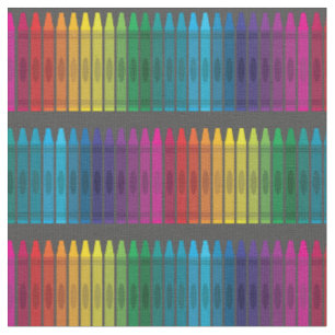 Cute Crayons School Supplies Teacher Stof
