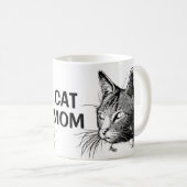 Cute Crazy Cat Lady Kitten Kat Mam Gift Dames Koffiemok (Voorkant rechts)