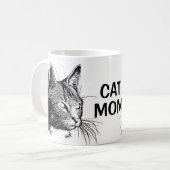 Cute Crazy Cat Lady Kitten Kat Mam Gift Dames Koffiemok (Voorkant links)