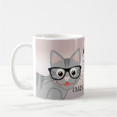 Cute Crazy Cat Lady Persoonlijk Mug Koffiemok (Links)