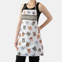 Cute Crazy Cat Lady Waterverf Simple Moderne