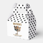 Cute Crazy Cheetah Farm Theme 1st Birthday Bedankdoosjes (Voorkant Zijde)