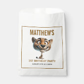 Cute Crazy Cheetah Farm Theme 1st Birthday Bedankzakje (Voorkant)